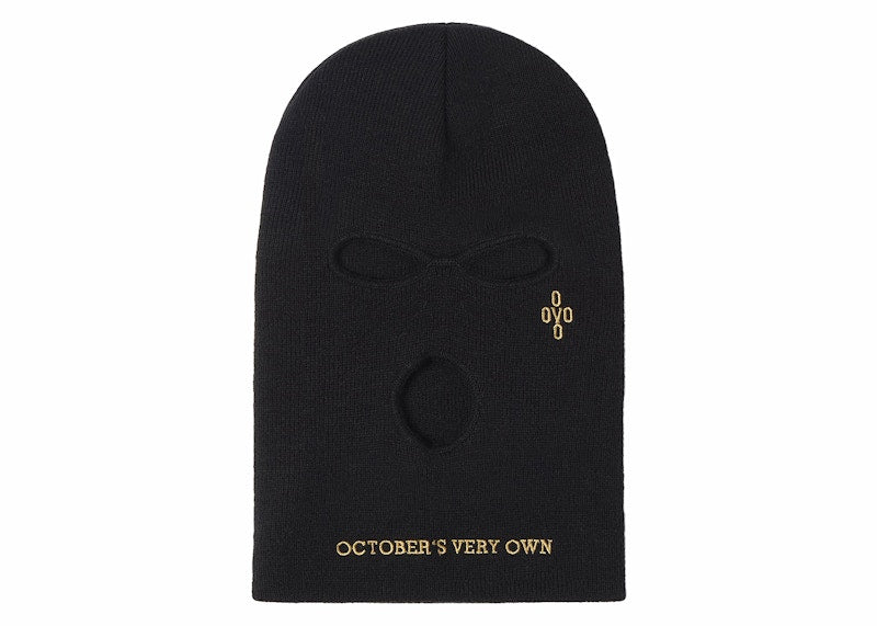 OVO Pom Pom Balaclava Mask Black