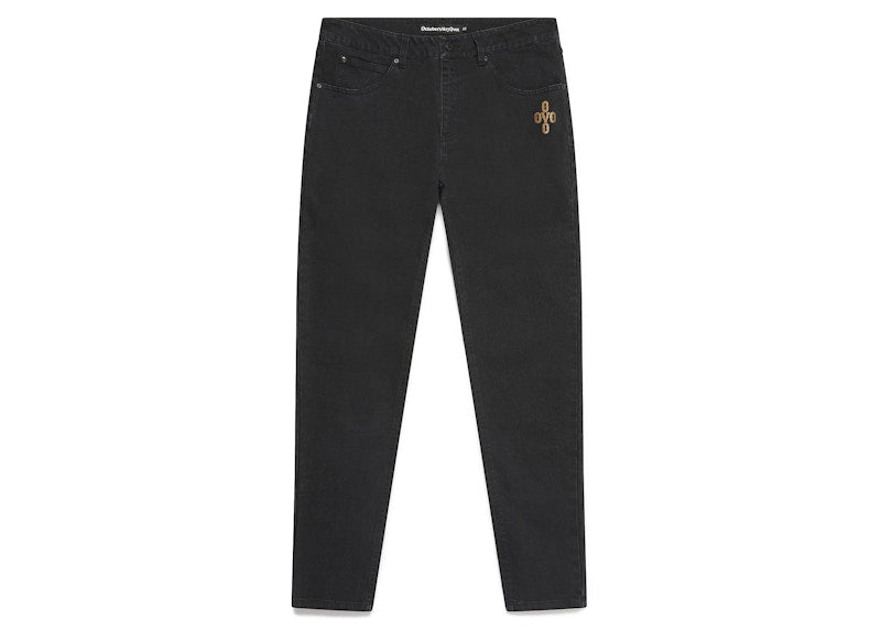 OVO Pom Pom Garment Dye Denim Black