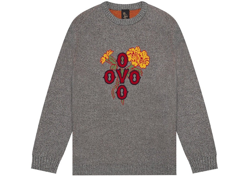 OVO Pom Pom Marigold Sweater Grey Marl