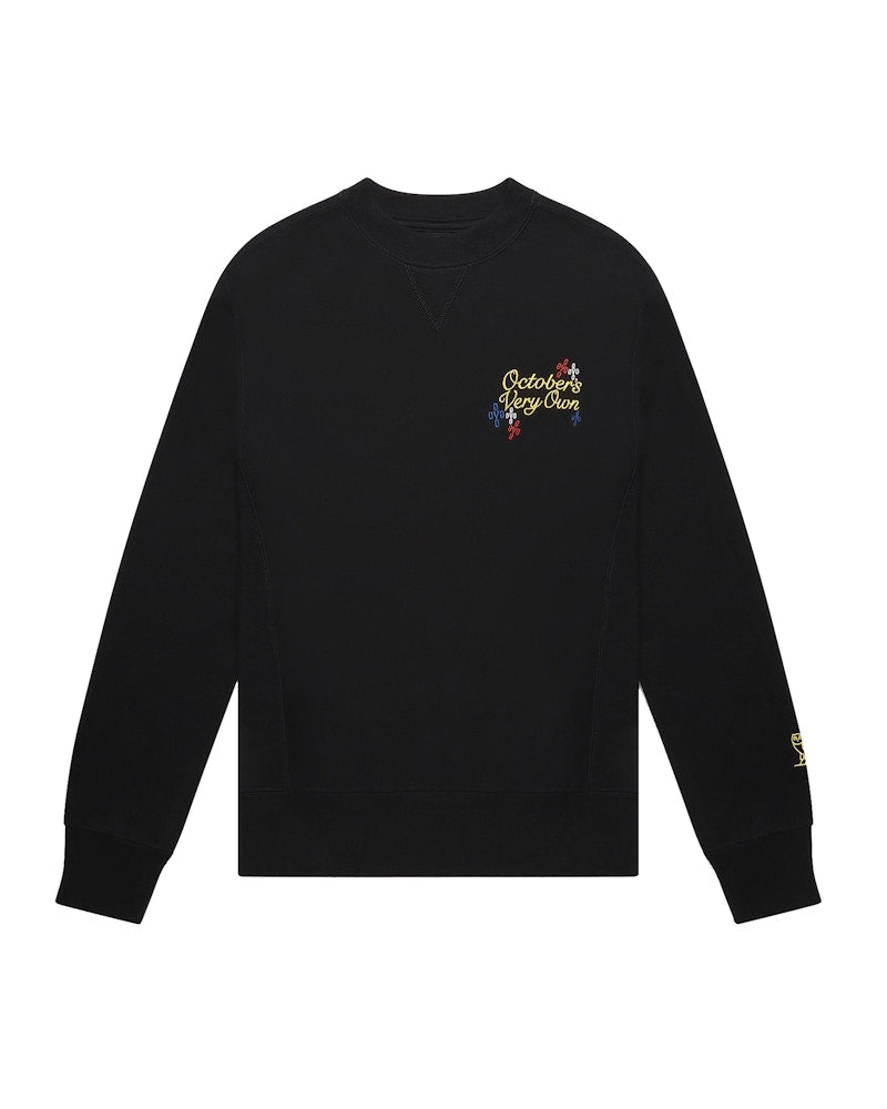 OVO Pompom Script Crewneck Black