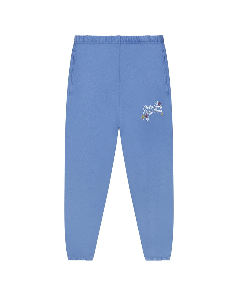 OVO Pompom Script Sweatpant Steel Blue