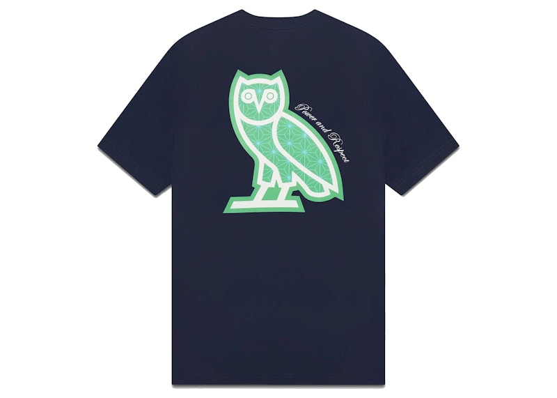 OVO Power And Respect Arch T-shirt Navy