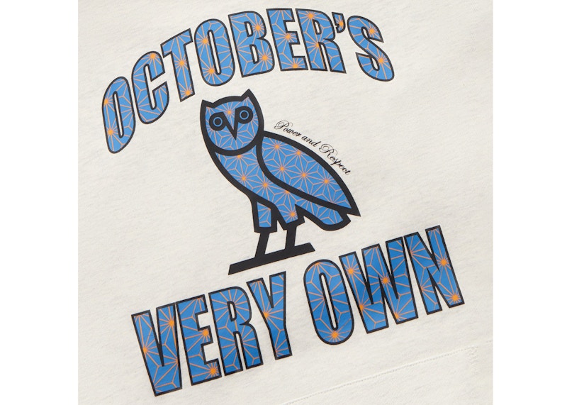 OVO Power And Respect Hoodie Heather Grey