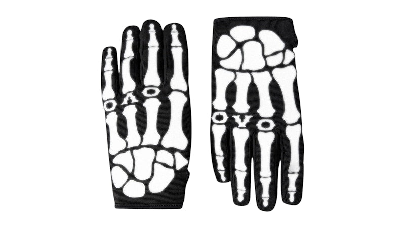 OVO Reflective Halloween Gang Skeleton Bone Gloves Black
