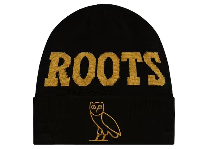 OVO Roots Athletics Owl Beanie Black