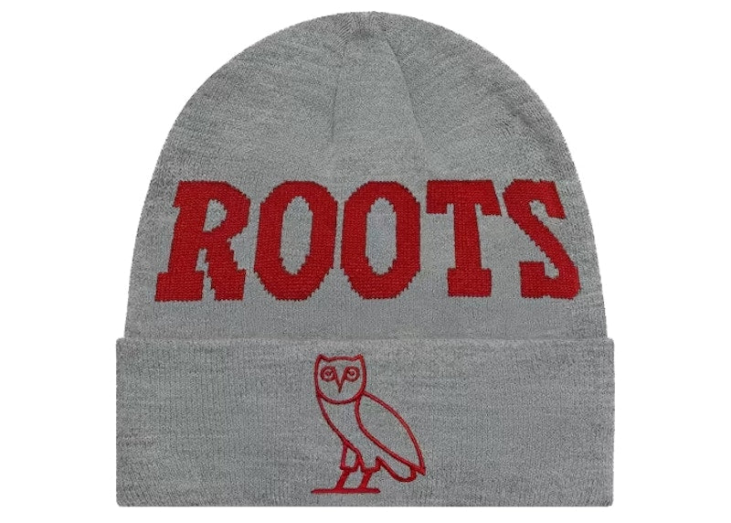 OVO Roots Athletics Owl Beanie Heather Grey