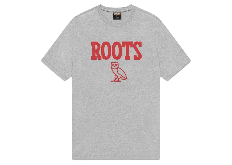 OVO Roots Athletics Owl T-Shirt Heather Grey