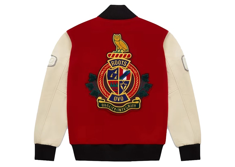 OVO Roots Varsity Jacket Red