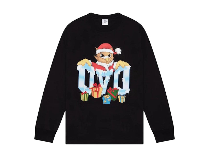 OVO Santa Owl L/S T-shirt Black