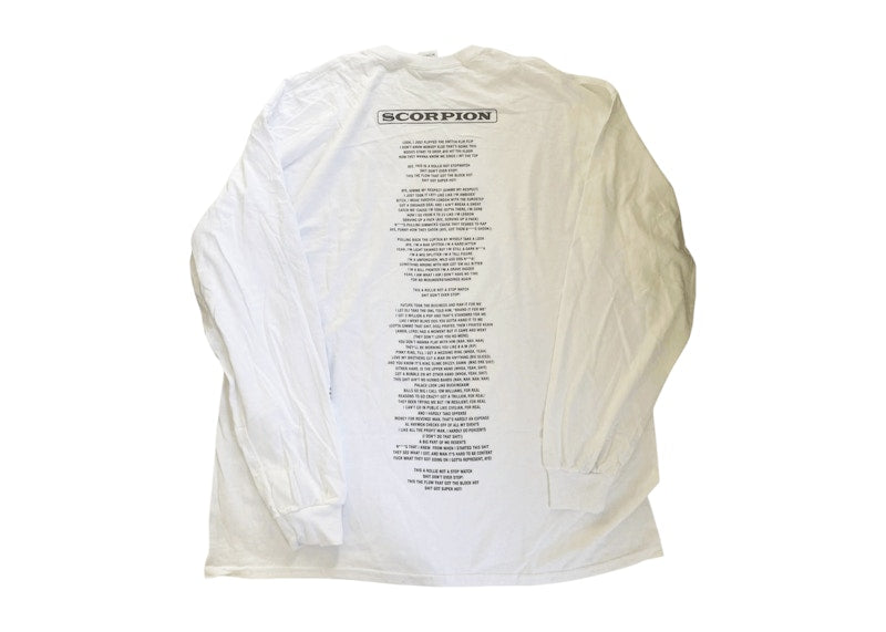 OVO Scorpion Tour Dates L/S T-shirt White