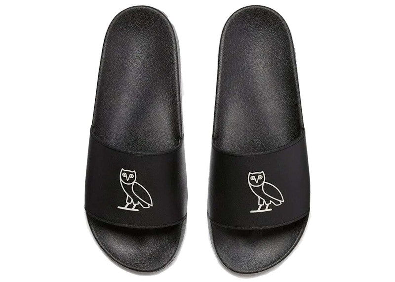 OVO Slide Black (White Owl)