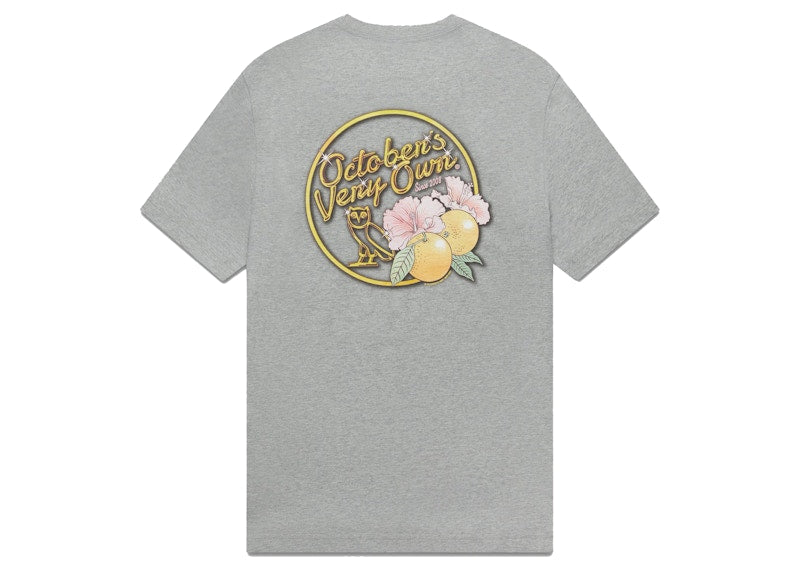 OVO Solid Gold Owl T-shirt Heather Grey