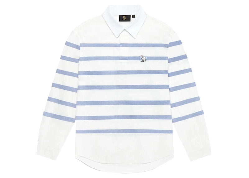 OVO Striped Oxford Rugby White/Blue