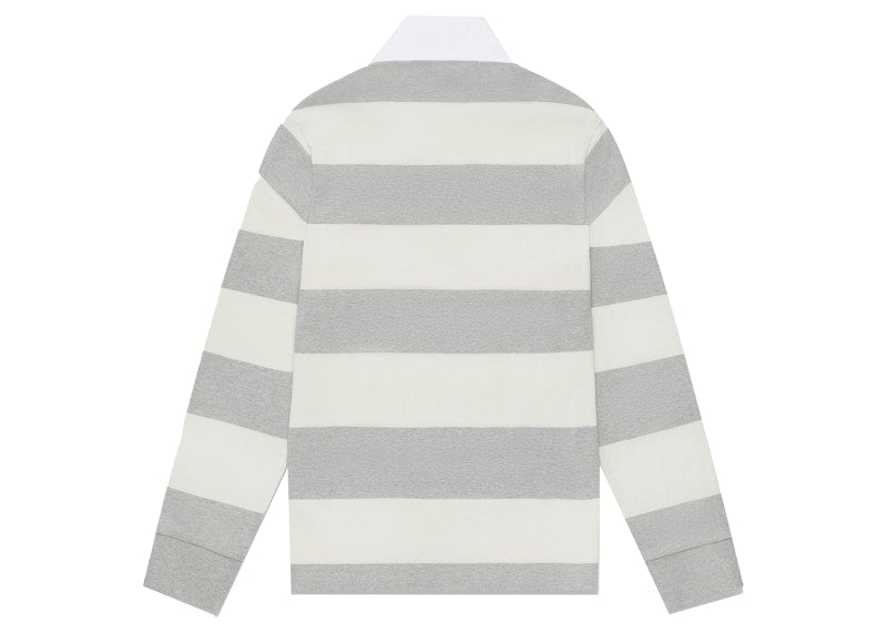 OVO Striped Rugby Polo Heather Grey/Bone