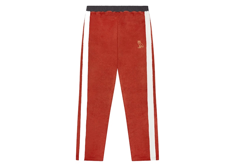 OVO Terry Cloth Track Pant Red