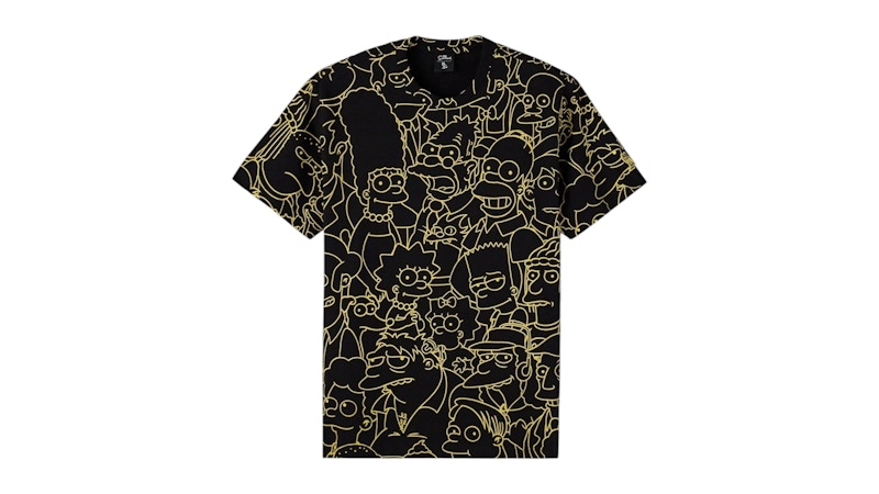 OVO The Simpsons All Over Print T-Shirt Black/Yellow