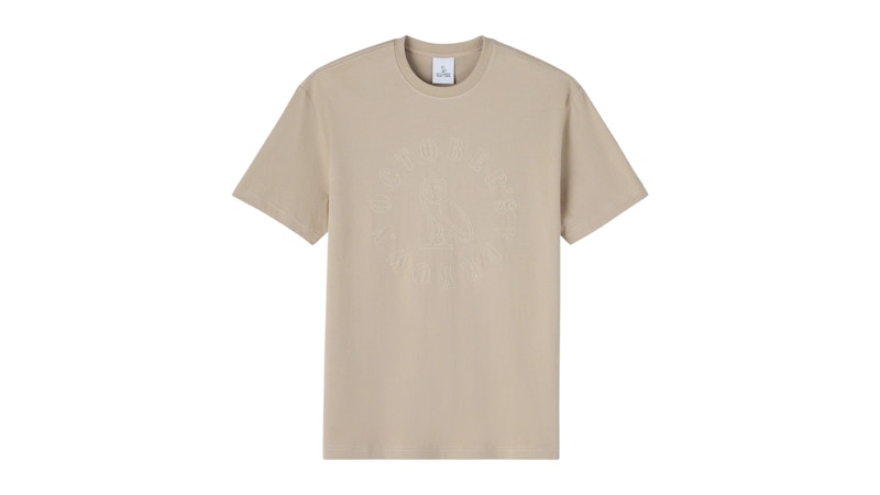OVO Tonal Stitch T-Shirt Beige