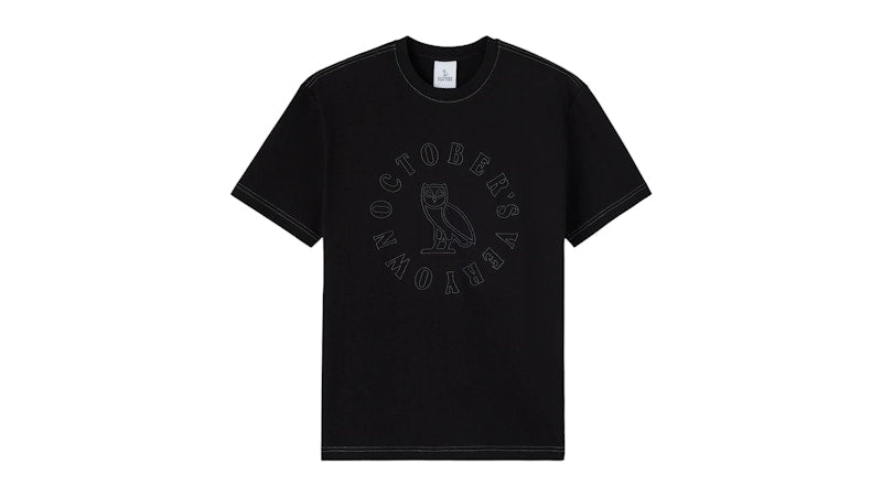 OVO Tonal Stitch T-Shirt Black