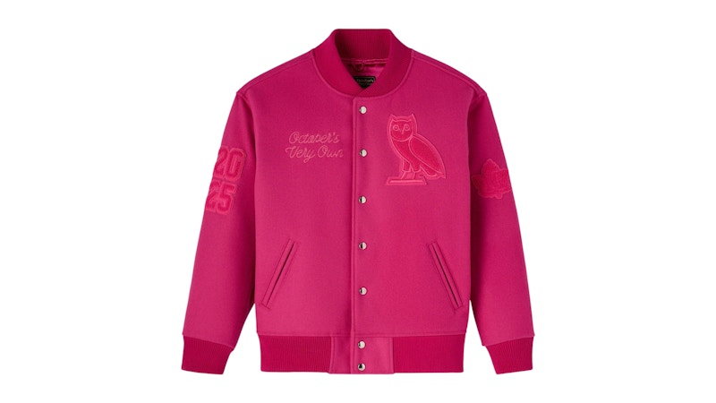 OVO Valentine's Collegiate Varsity Jacket Fuchsia