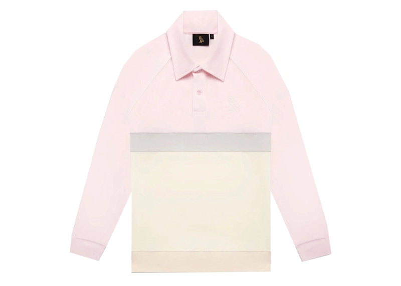 OVO Velour Longsleeve Polo Pink/Tan