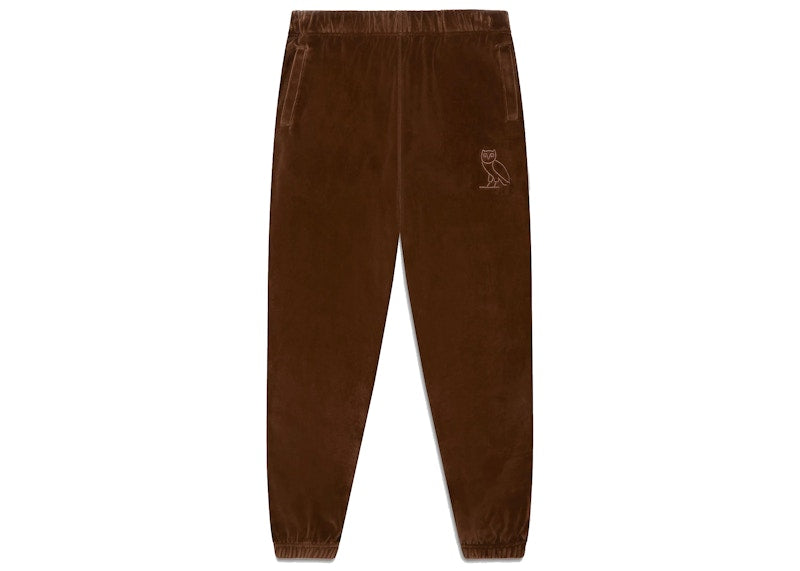 OVO Velour Track Pant Brown