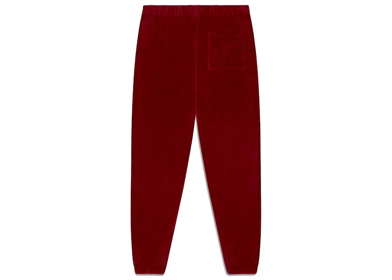 OVO Velour Track Pant Burgundy