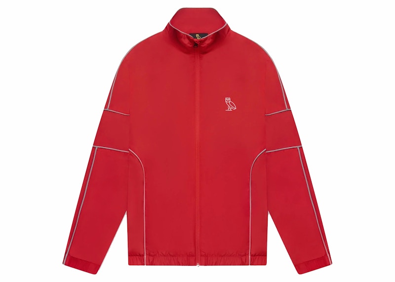 OVO Wind Tech Reflective Track Jacket Red