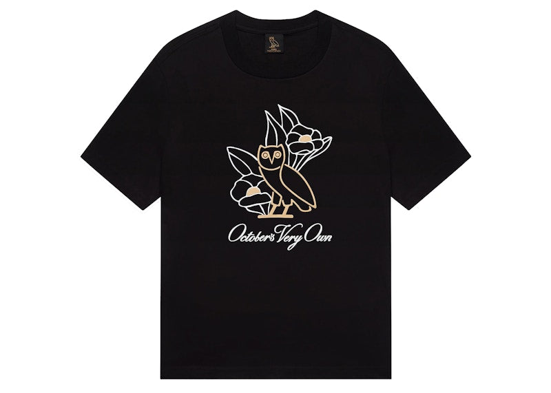 OVO Womens Floral Script T-shirt Black