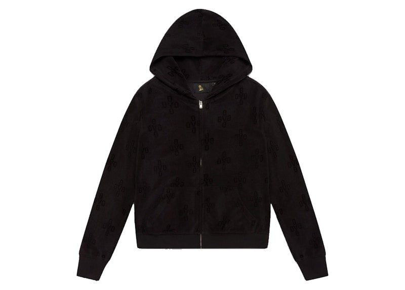 OVO Women's Monogram Full Zip Hoodie Black
