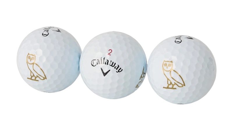 OVO x Callaway Chrome Soft Dozen Golf Balls 12 Packs White