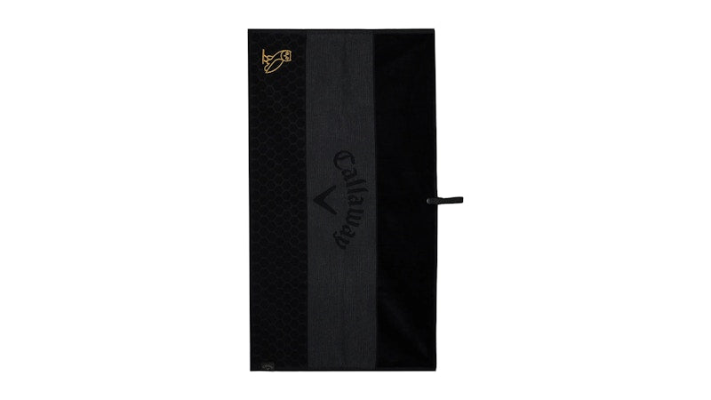 OVO x Callaway Embroidered Logo Tour Golf Towel Black