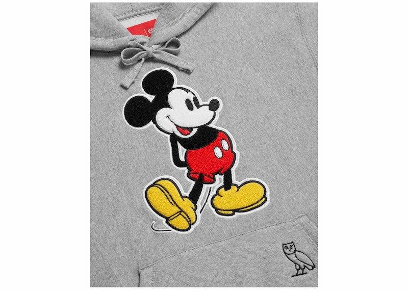 OVO x Disney Classic Mickey Hoodie Heather Grey