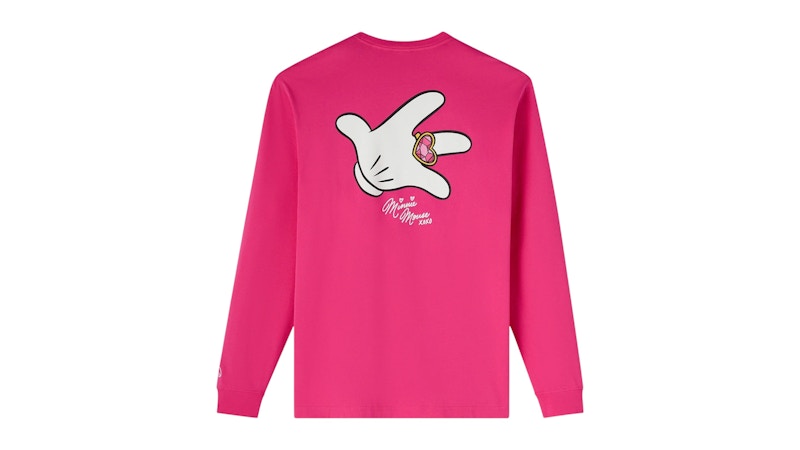 OVO x Disney Valentine's Collegiate Long-Sleeve T-Shirt Fuchsia