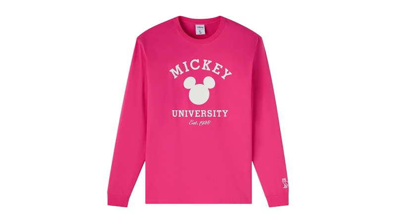 OVO x Disney Valentine's Collegiate Long-Sleeve T-Shirt Fuchsia