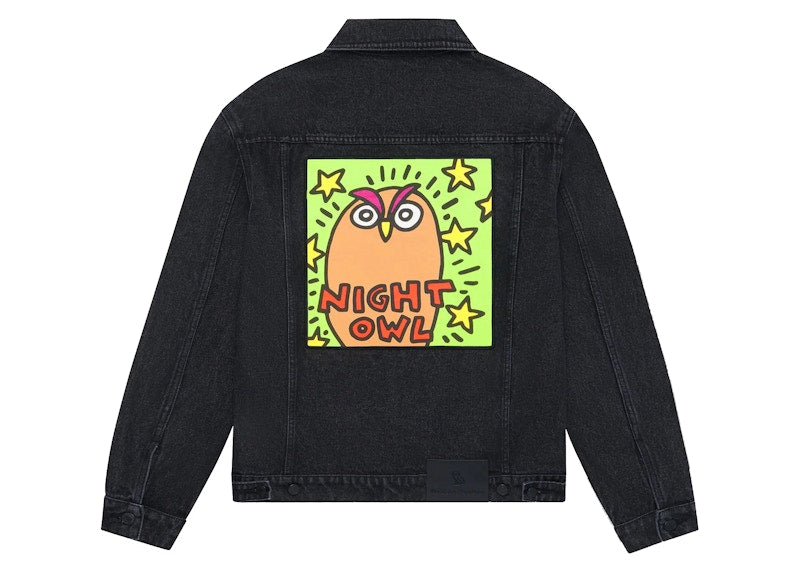 OVO x Keith Haring Denim Trucker Jacket Washed Black