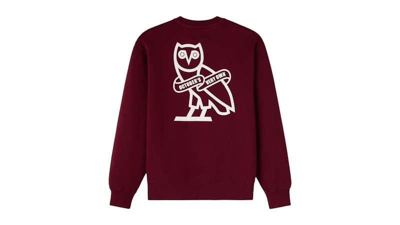OVO x McMaster University Crewneck Burgundy