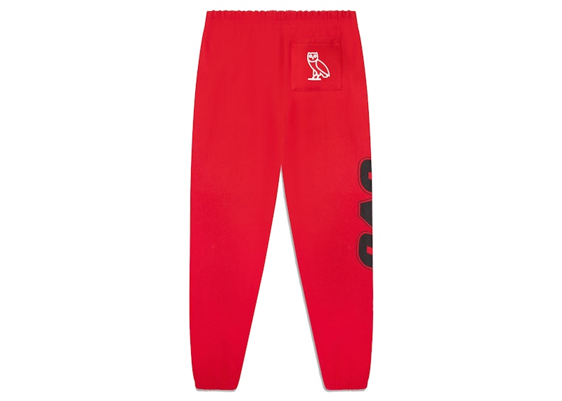 OVO x NBA Bulls Fleece Pant Red