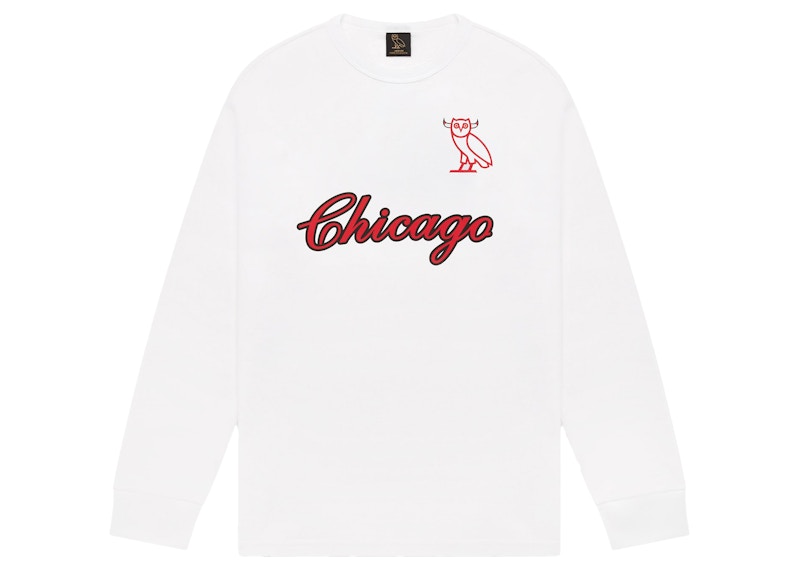 OVO x NBA Bulls L/S T-shirt White