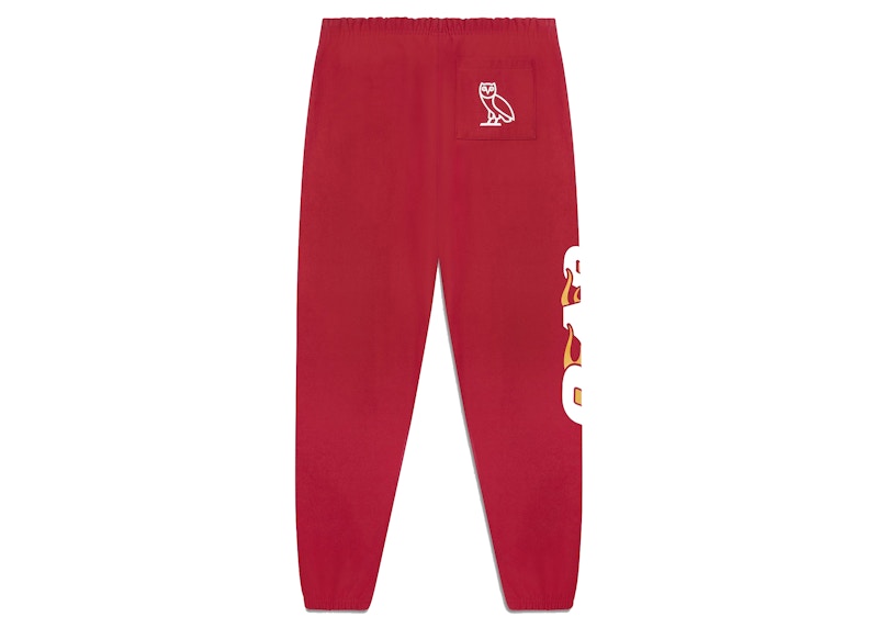 OVO x NBA Heat Fleece Pant Red