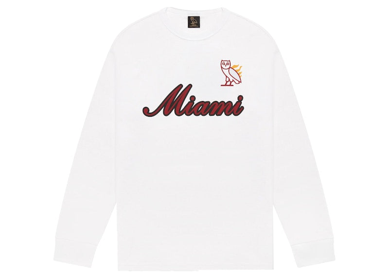 OVO x NBA Heat L/S T-shirt White