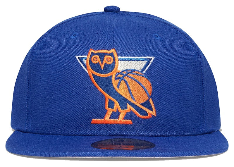 OVO x NBA Knicks New Era 59Fifty Fitted Hat Blue
