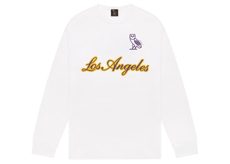 OVO x NBA Lakers L/S T-shirt White