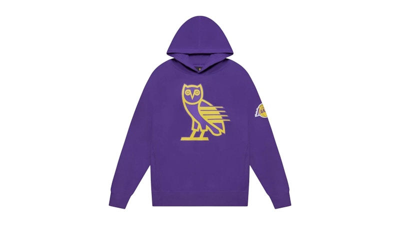 OVO x NBA Lakers OG Owl Hoodie Purple