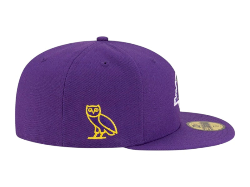 OVO x NBA Los Angeles Lakers 59Fifty Fitted Hat Purple/Gold