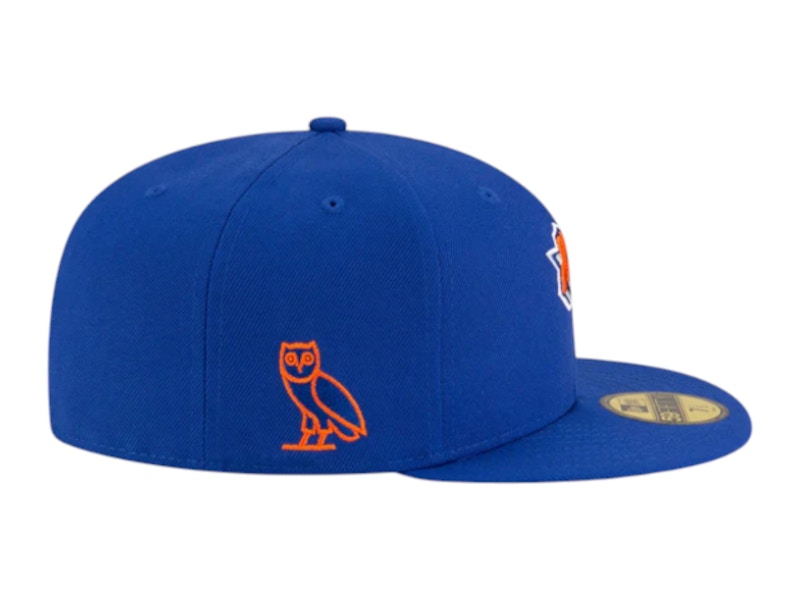 OVO x NBA New York Knicks 59Fifty Fitted Hat Blue/Orange