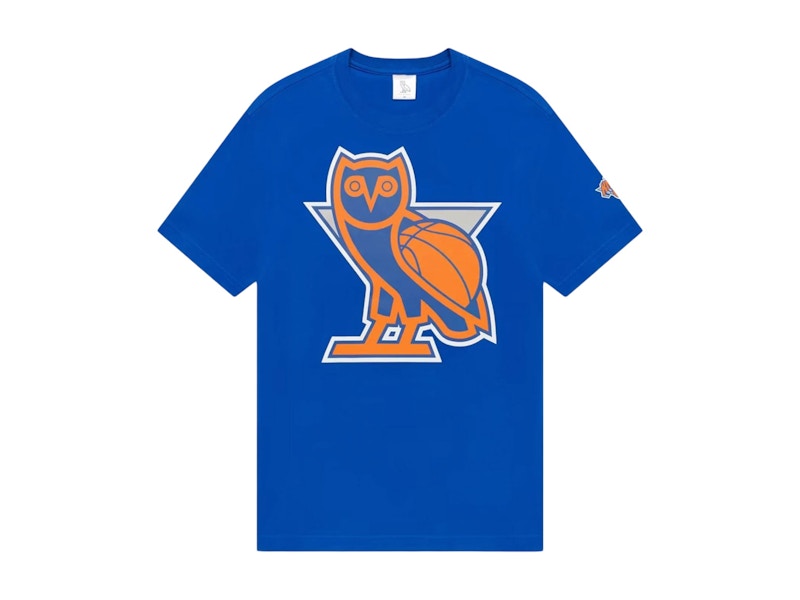 OVO x NBA New York Knicks OG Owl T-shirt Blue
