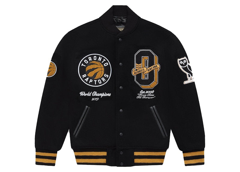 OVO x NBA Raptors Varsity Jacket Black