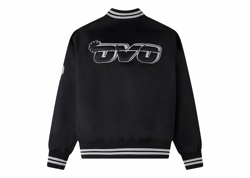 OVO x NBA San Antonio Spurs Satin Varsity Jacket Black