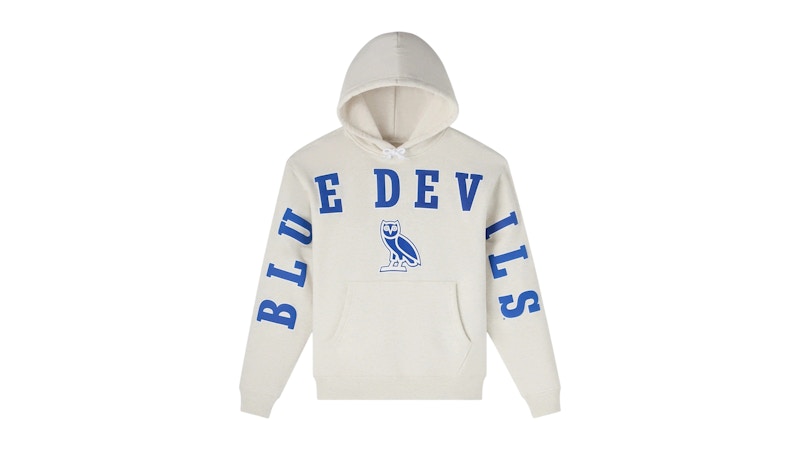 OVO x NCAA Duke Blue Devils Hoodie Ash Heather Grey