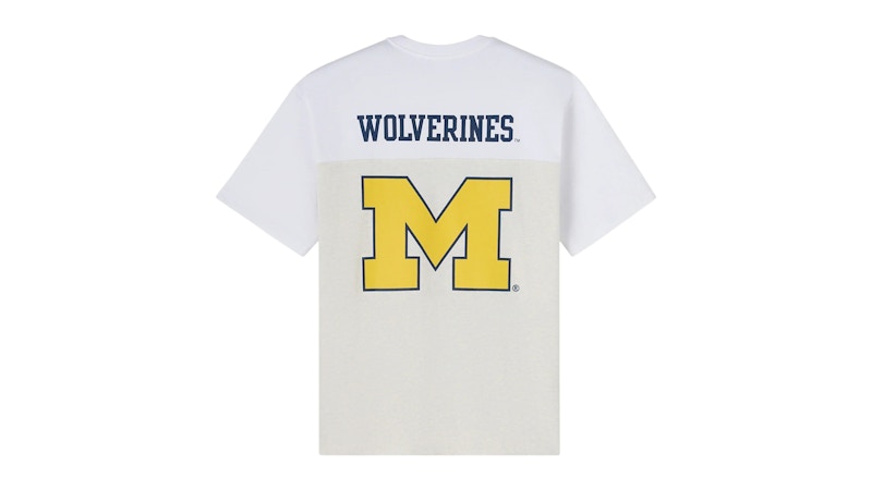 OVO x NCAA Michigan Wolverines Paneled T-shirt Ash Heather Grey